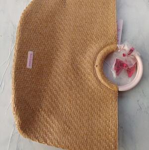 Juicy Couture Bodacious Large Straw Handbag Tote Shopping Bag